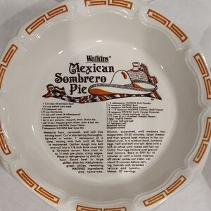 Watkins Mexican Sombrero Pie Dish